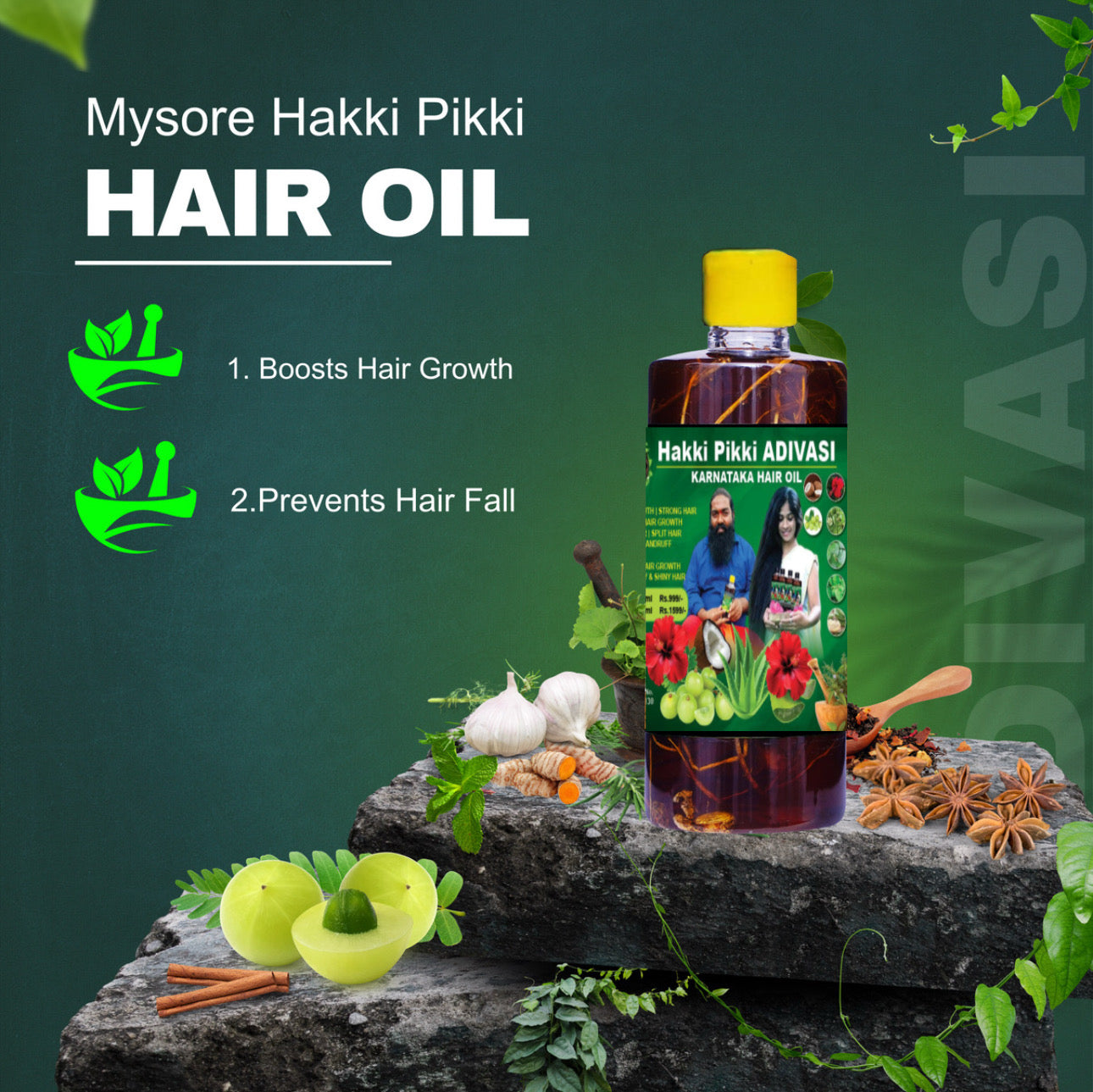 Adivasi Hakki Pikki Herbal Hair Oil