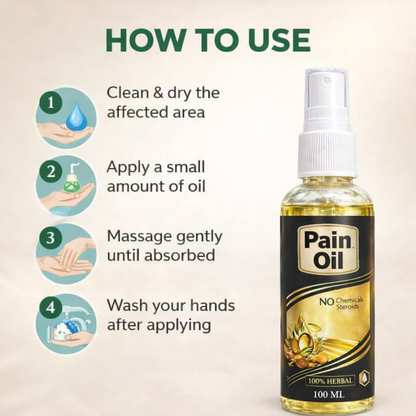 Premium Herbal Pain Relief & Massage Oil (Smoke Therapy Formula)