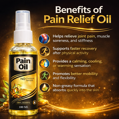 Premium Herbal Pain Relief & Massage Oil (Smoke Therapy Formula)