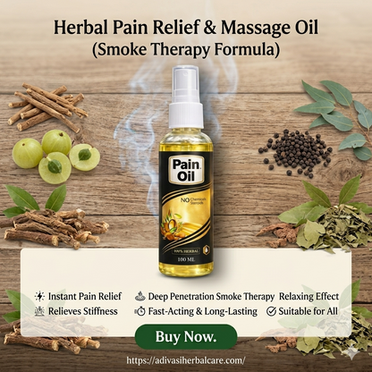 Premium Herbal Pain Relief & Massage Oil (Smoke Therapy Formula)