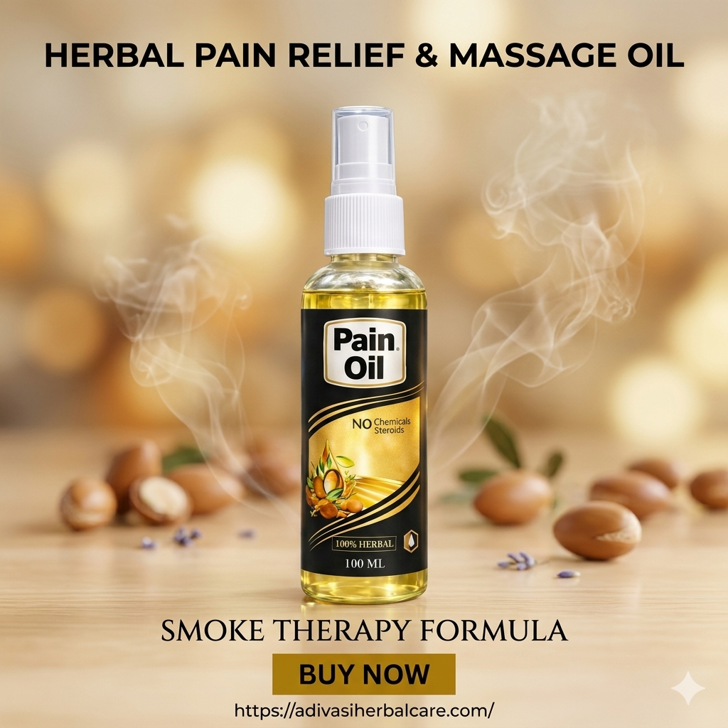 Premium Herbal Pain Relief & Massage Oil (Smoke Therapy Formula)