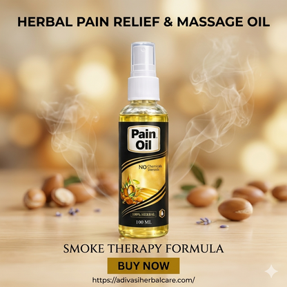 Premium Herbal Pain Relief & Massage Oil (Smoke Therapy Formula)